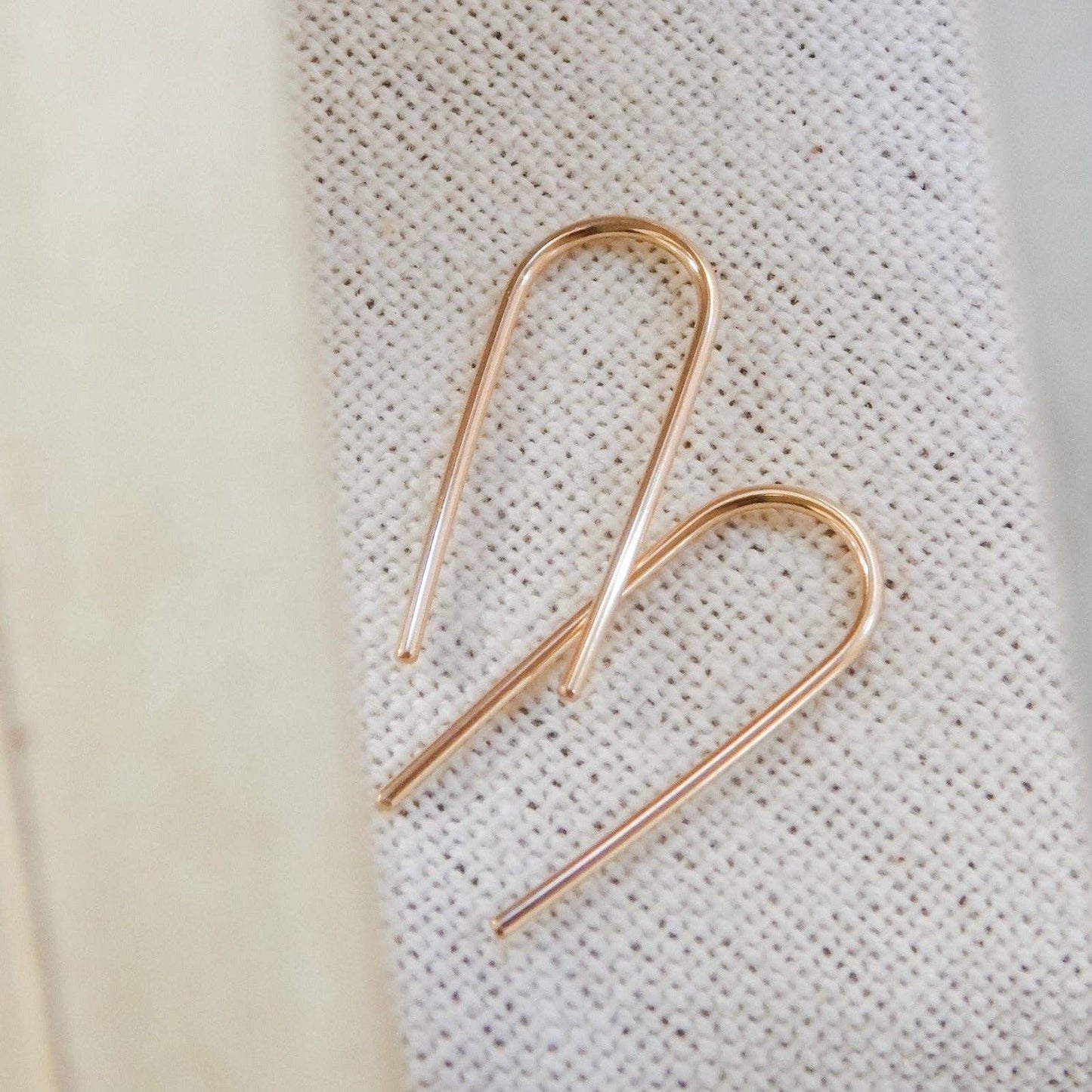 Open Arc Earrings- Gold