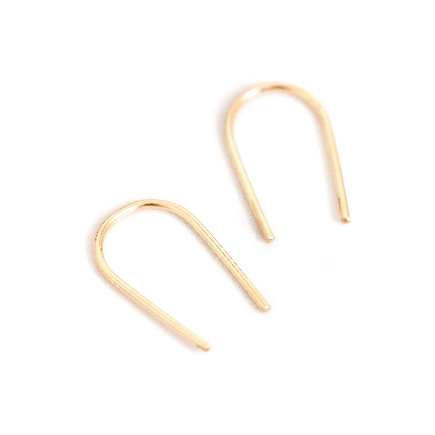 Open Arc Earrings- Gold