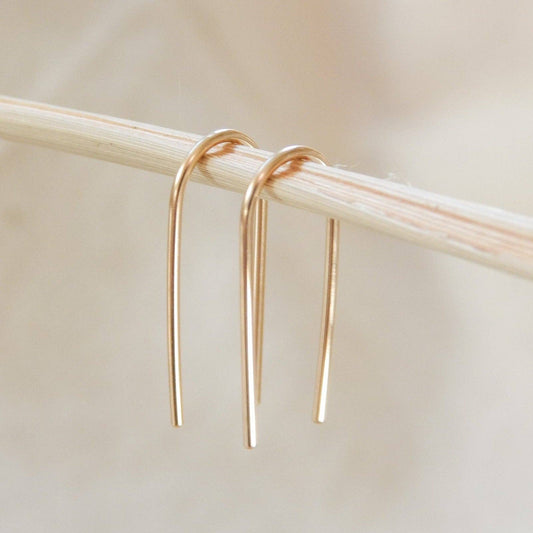 Open Arc Earrings- Gold