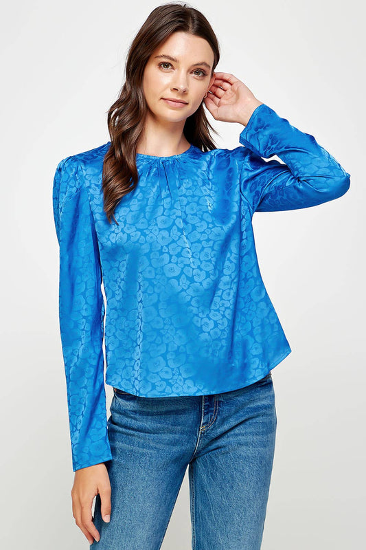 Satin Jacquard Top