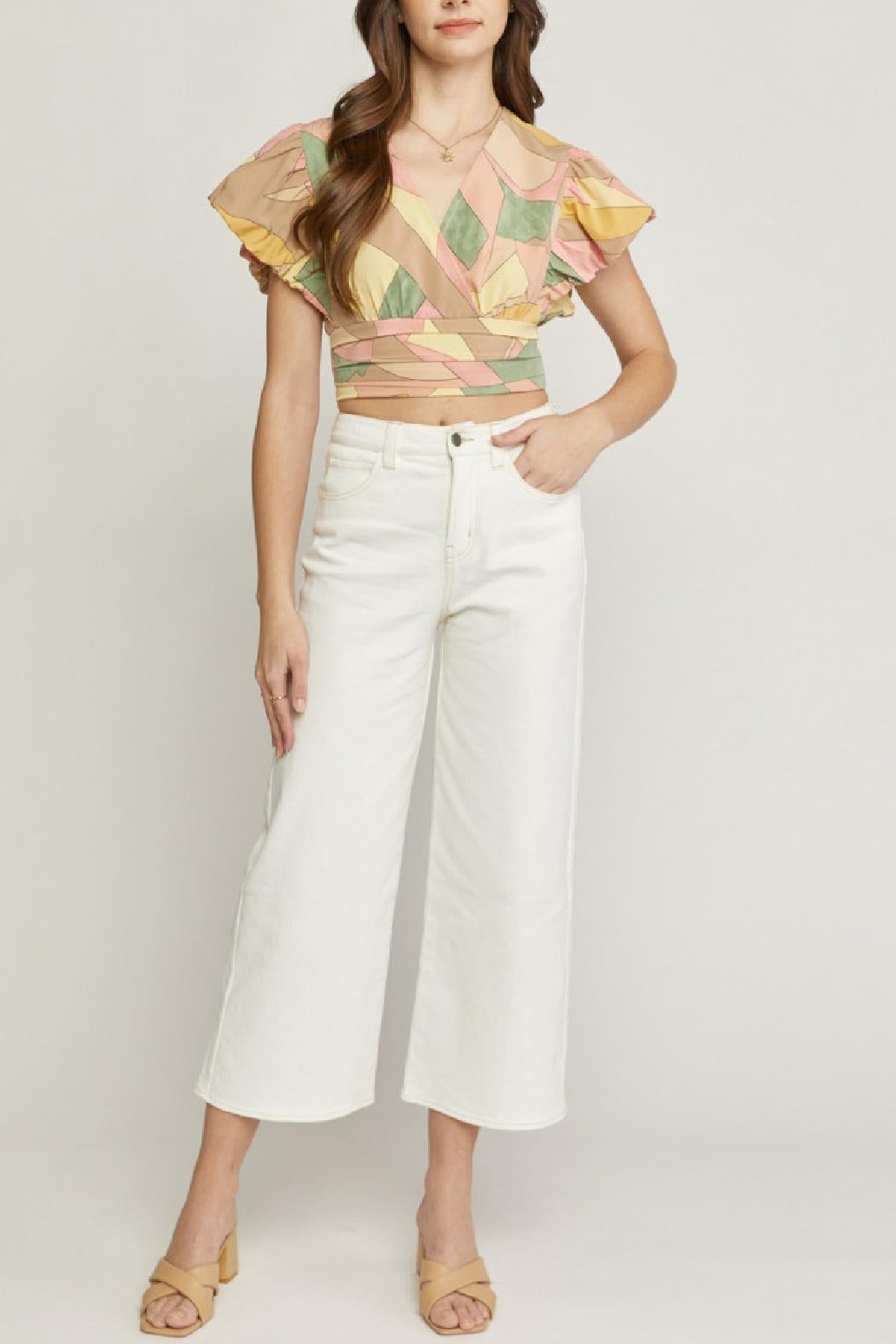 Sage Lemon Crop Top