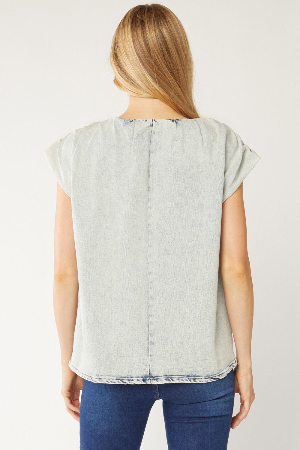 Acid Washed Denim Top