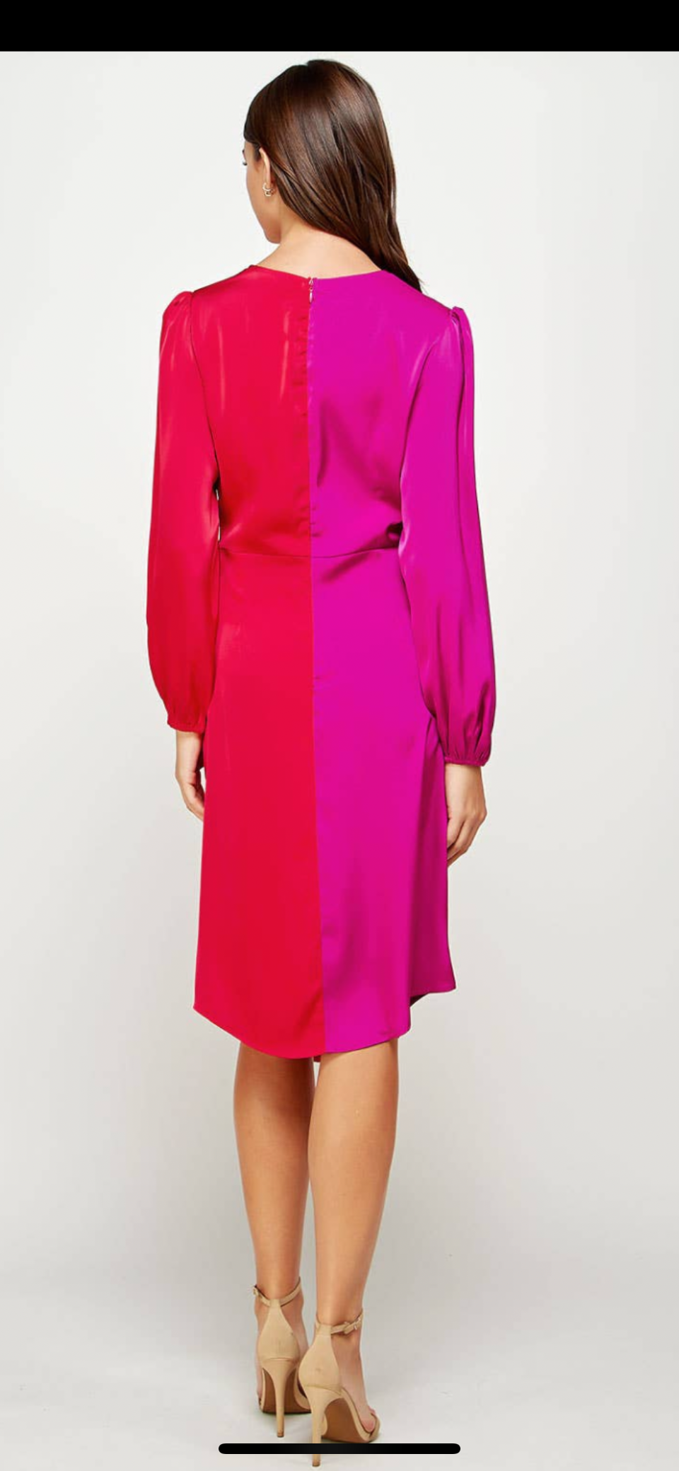 Twisted Detail Color Block Dress- FINAL SALE